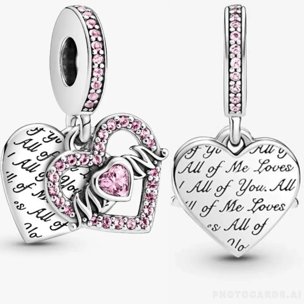 NWOT Mom Heart Pink Silver Pandora FIT Charm